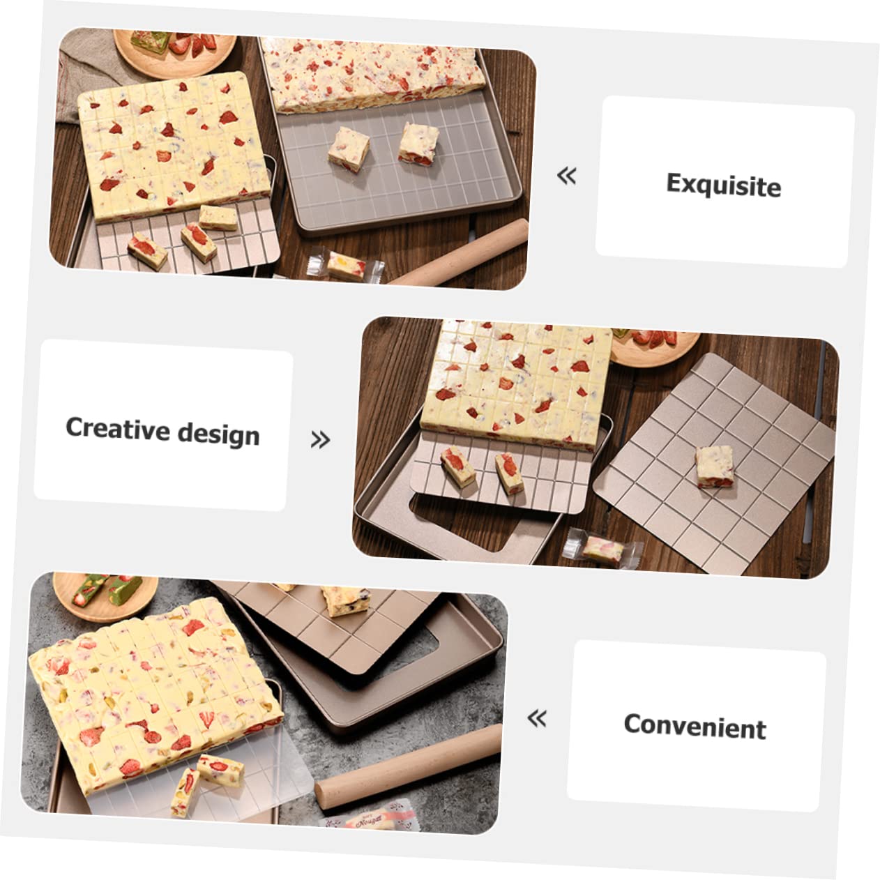 Ciieeo Crisserpfanne Für Mikrowelle Nougat-backutensilien-set Nougat-backform Aus Metall Gebäckherstellungsutensilien Diy-nougatform Backutensilien Für Küche Werkzeuge Zur
