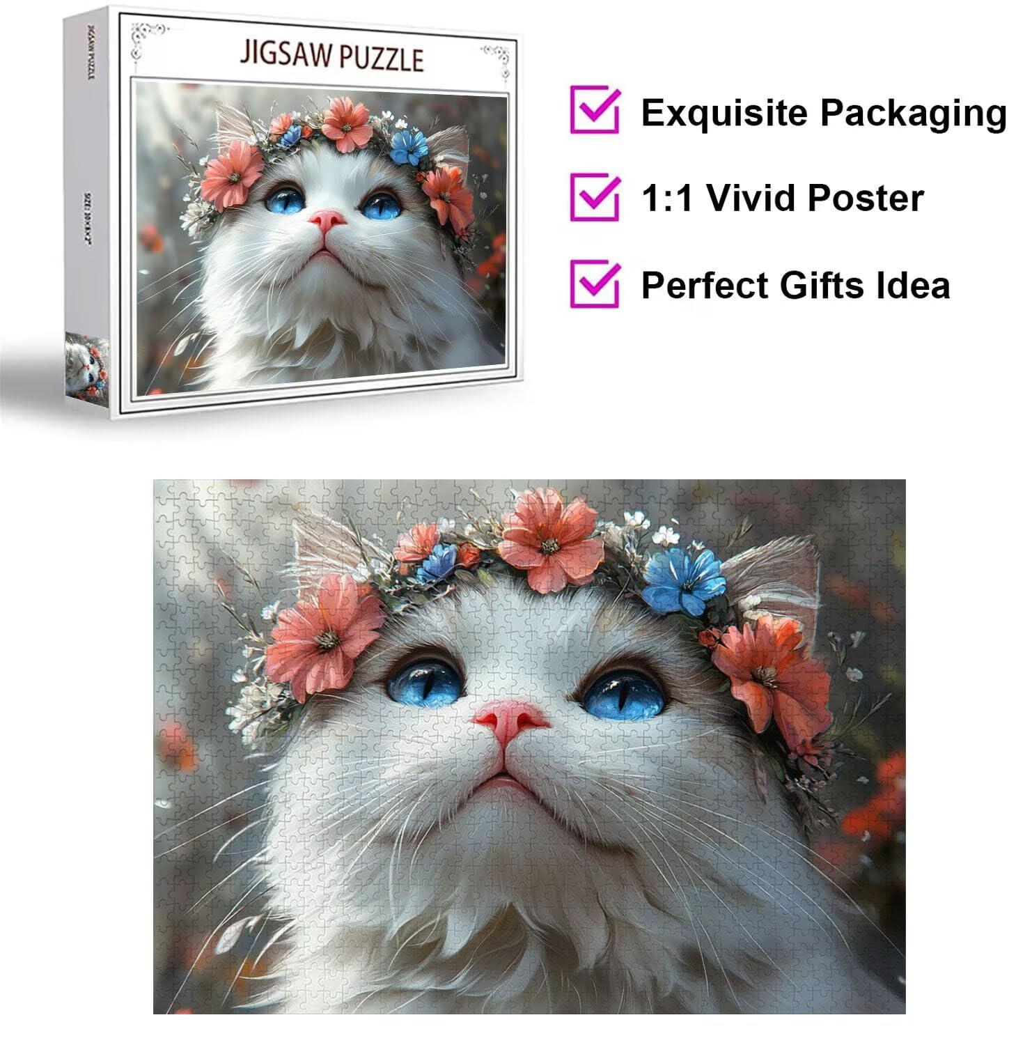 Puzzle 4000 Pezzi gatto Puzzle Classici per Gioco Familiare, n-493
