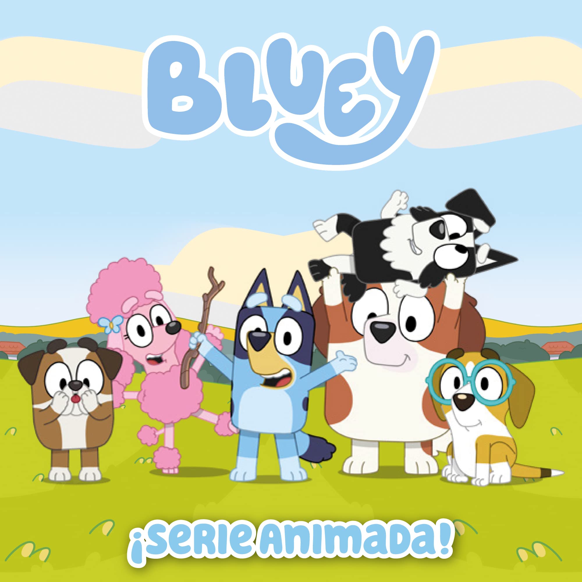 Bluey – Big Plush, Peluche del Perrito 80 centímetros, de Color Azul, Producto Oficial de la Serie Infantil de Dibujos, Suave y blandito para abrazar, niños y niñas +0 años, Famosa (BLY37000)