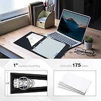 Vista 184 de Ospelelf Mini 3 Ring Binder, 2 Inch, Cute Pink Marble Binder for 5.5" x 8.5" with 5 Tab Dividers, File Folder Labels and Low Profile Clipboards