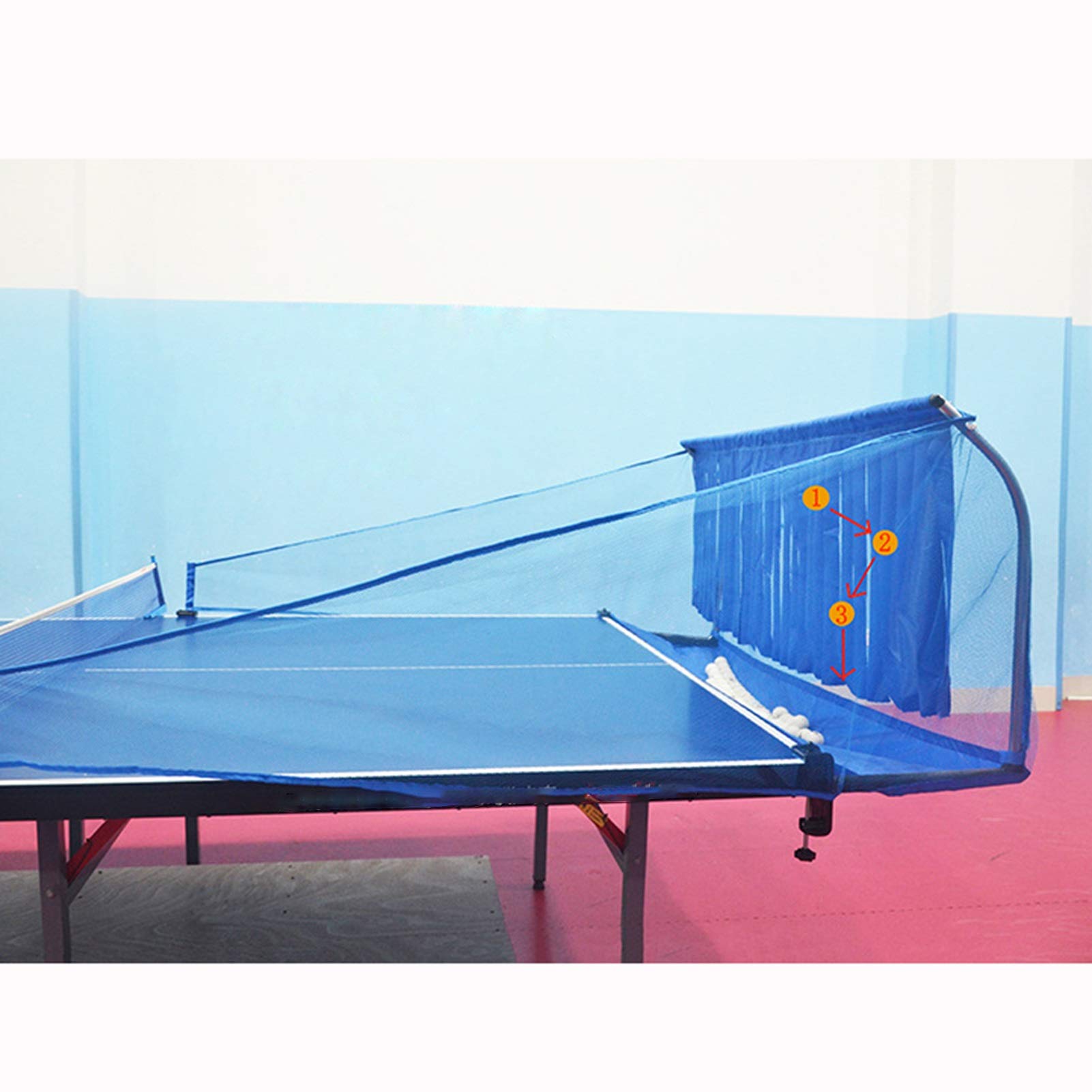 XJJUN Filet Récupérateur De Balles, Filets De Capture De Tennis De Table Portables, Cueilleurs De Filet D'entraînement De Machine À Balles, Supports De Filet Multi-balles pour La Collecte De Filets