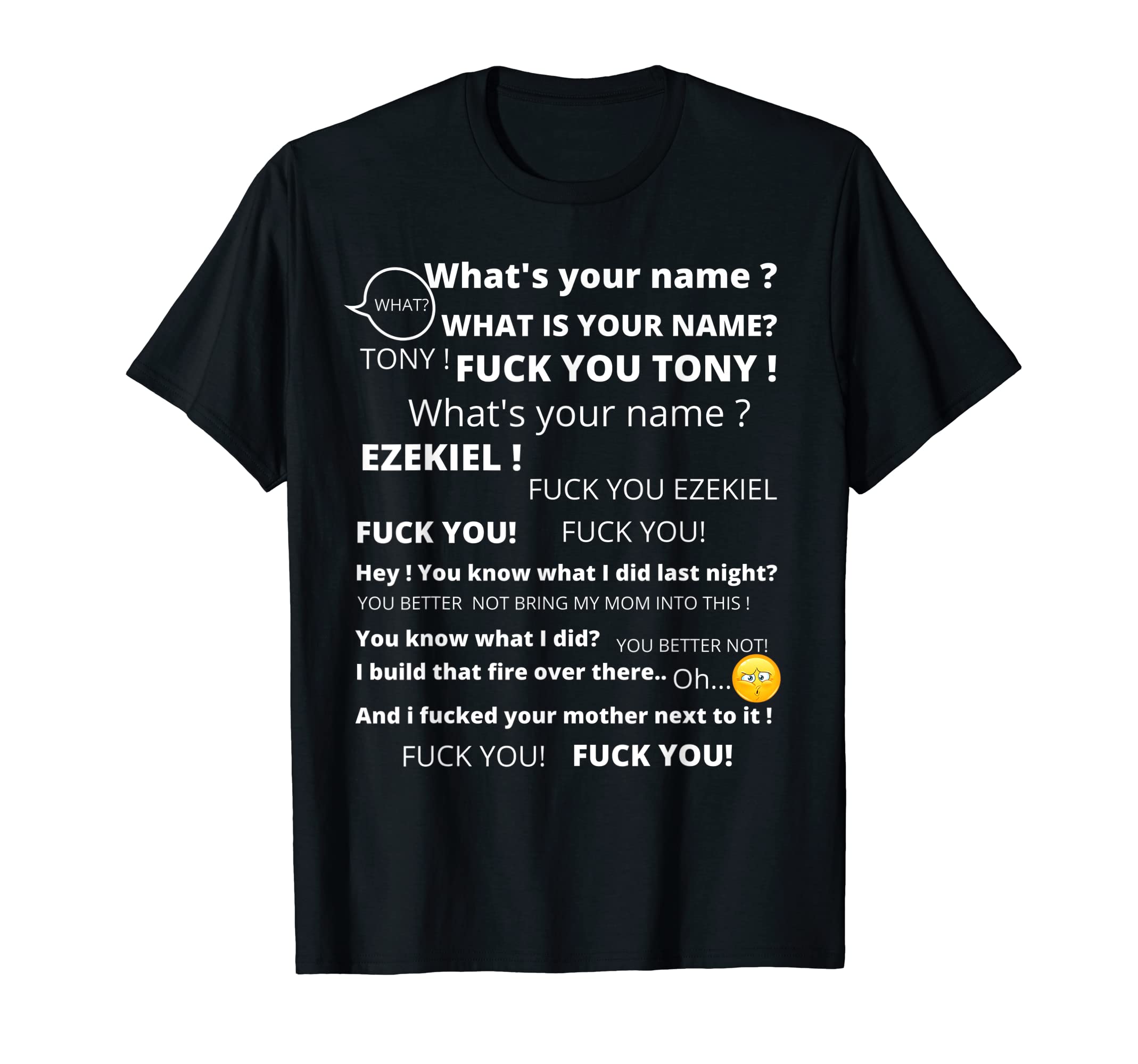 Funny Meme Tony and Ezekiel Hey What's Your Name T-Shirt
