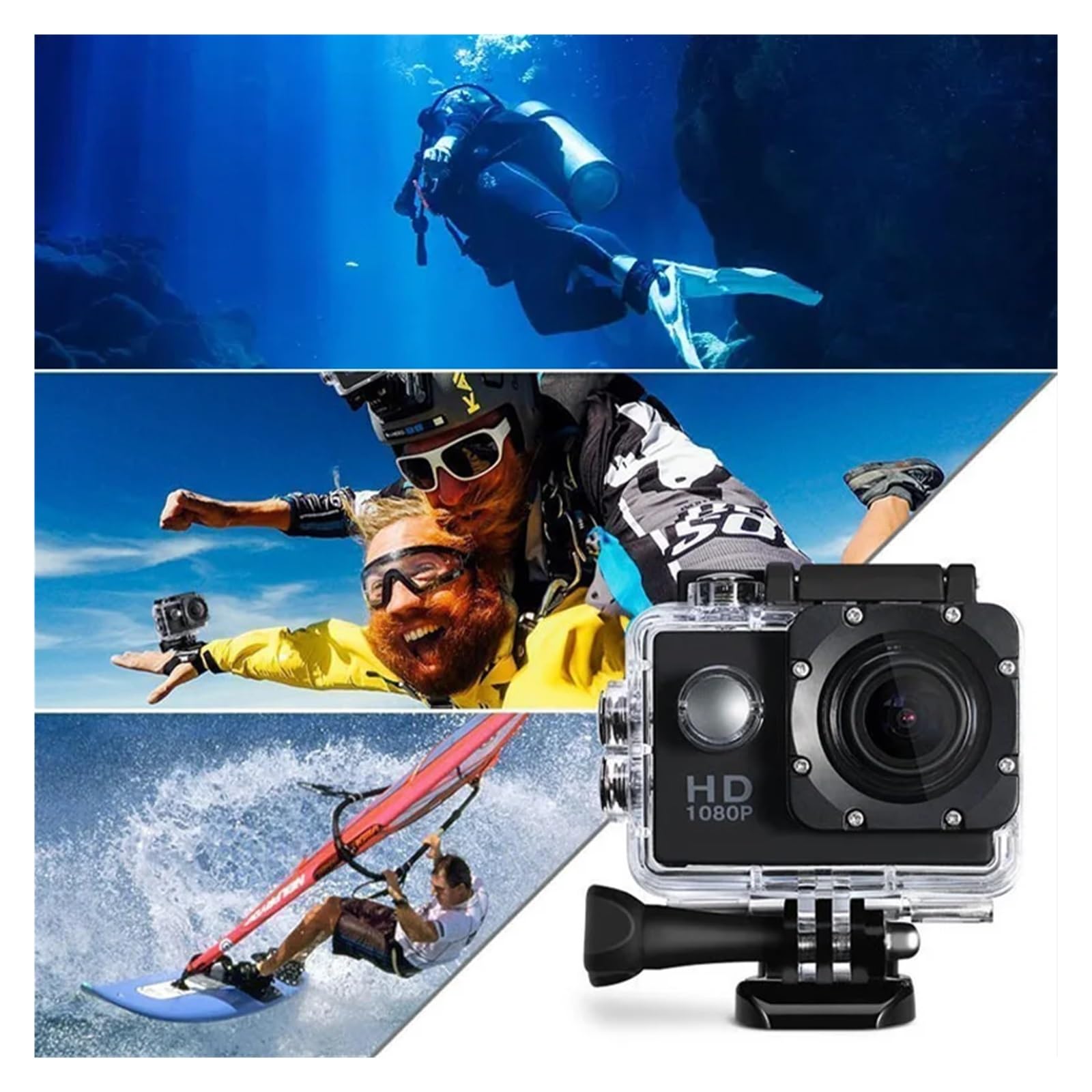 Caméra d'action 4K caméra d'enregistrement vidéo étanche caméras de Sport Enregistrement Cyclisme en Plein air HD Mini numériques Photographie