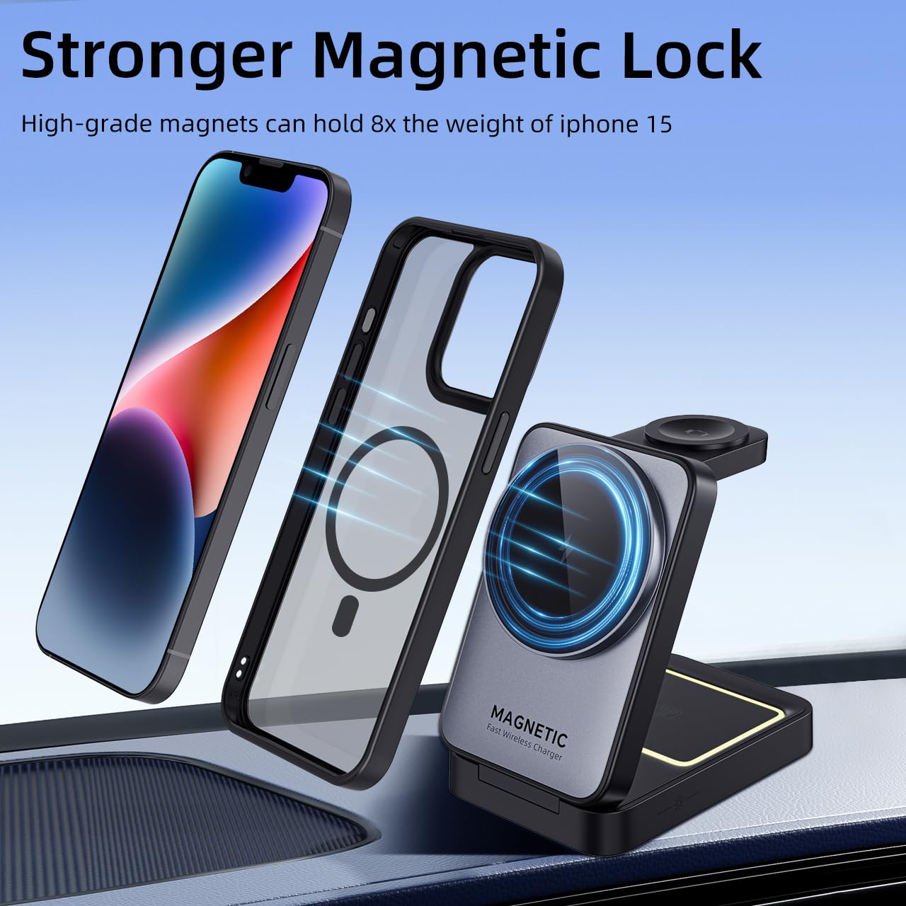 tigratigro Custodia Per iPhone, Compatibile con Mag-Safe,Traslucida Texture Opaca, Flessibile e anti-impronta,Consistenza simile alla Pelle (Grigio, iPhone 13)