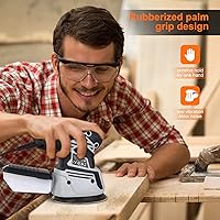 Vista 3 de 2.6A Random Orbital Sander,Towallmark 350W Orbital Sander with 6 Variable Speed,13000RPM Electric Sander with 12Pcs Sandpapers,1 Pcs Dust Box,Sander
