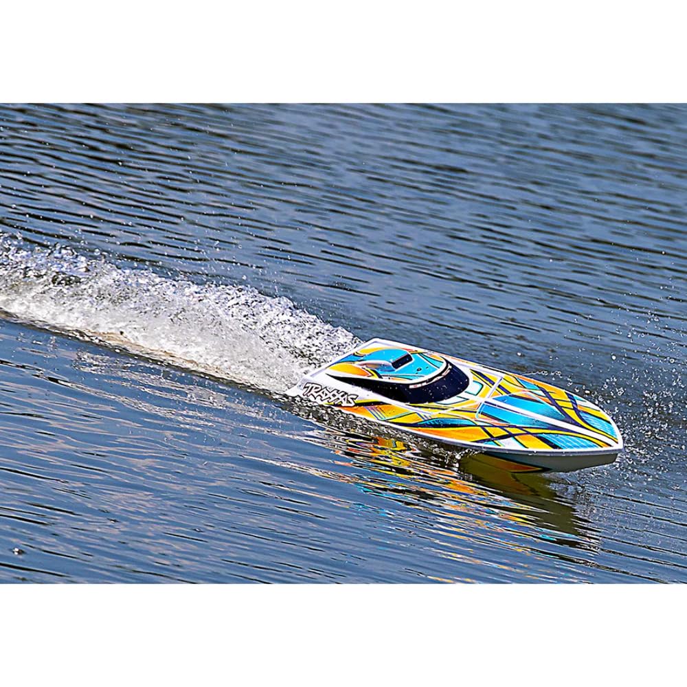 Traxxas RC Blast Speed Boot + Akku, 12V-Lader weiß/orange