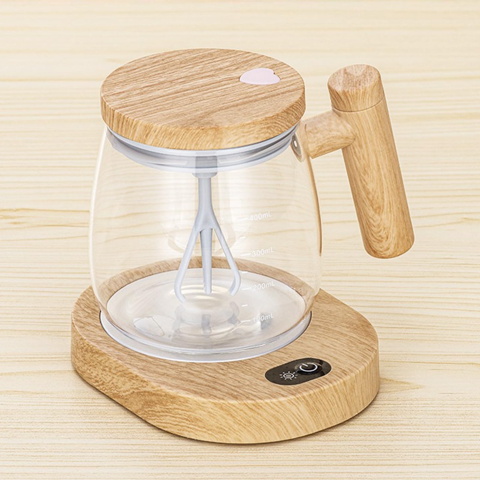 BOTOWISelf Stirring Coffee Mug, Electric High Speed Mixing Glass, Rotating Home Office Automatic Stirrer 400ml (1Set)