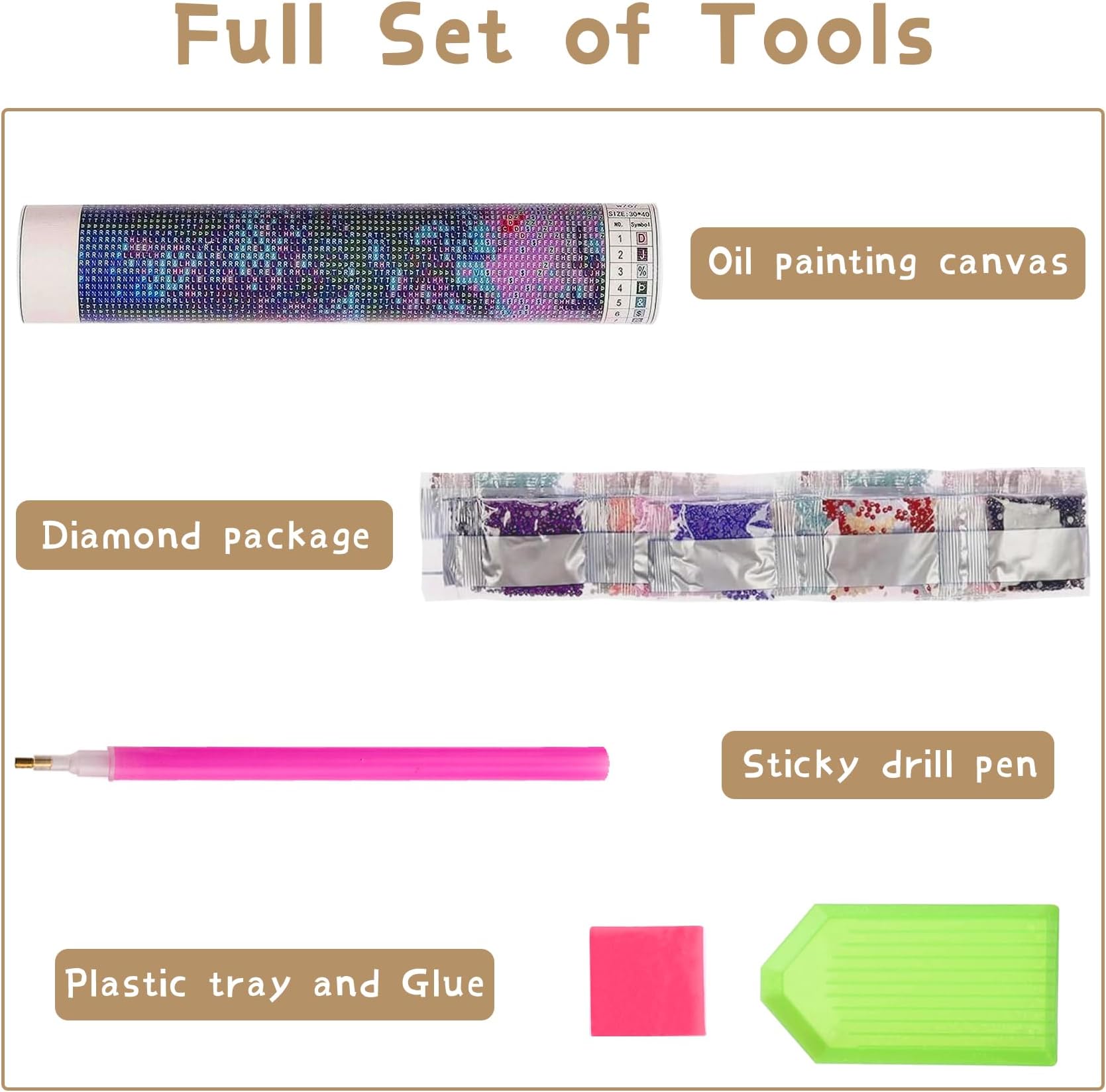 Ginfonr 2 Pack 5D Diamond Art Painting Dancers by Number Kits, Ballerina Paint with Diamonds Full Drill Art Crystal DIY Embroidery Rhinestone Decor Craft (12x16 inch)
