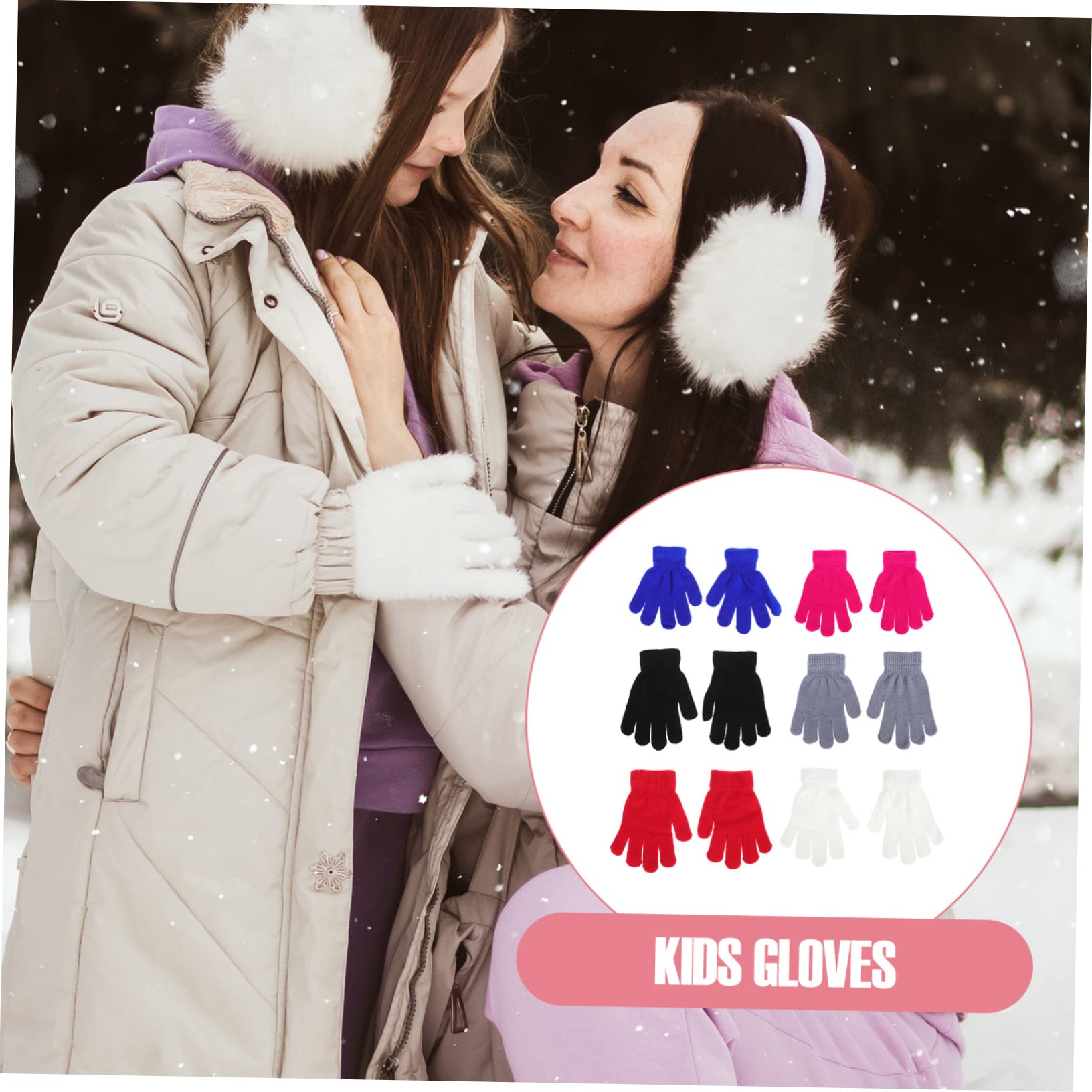 GALPADA 48pares Guantes De Invierno Para Niño Niña Cálidos y Creativos De Guantes Completos Adecuados Para Actividades Interiores y Exteriores