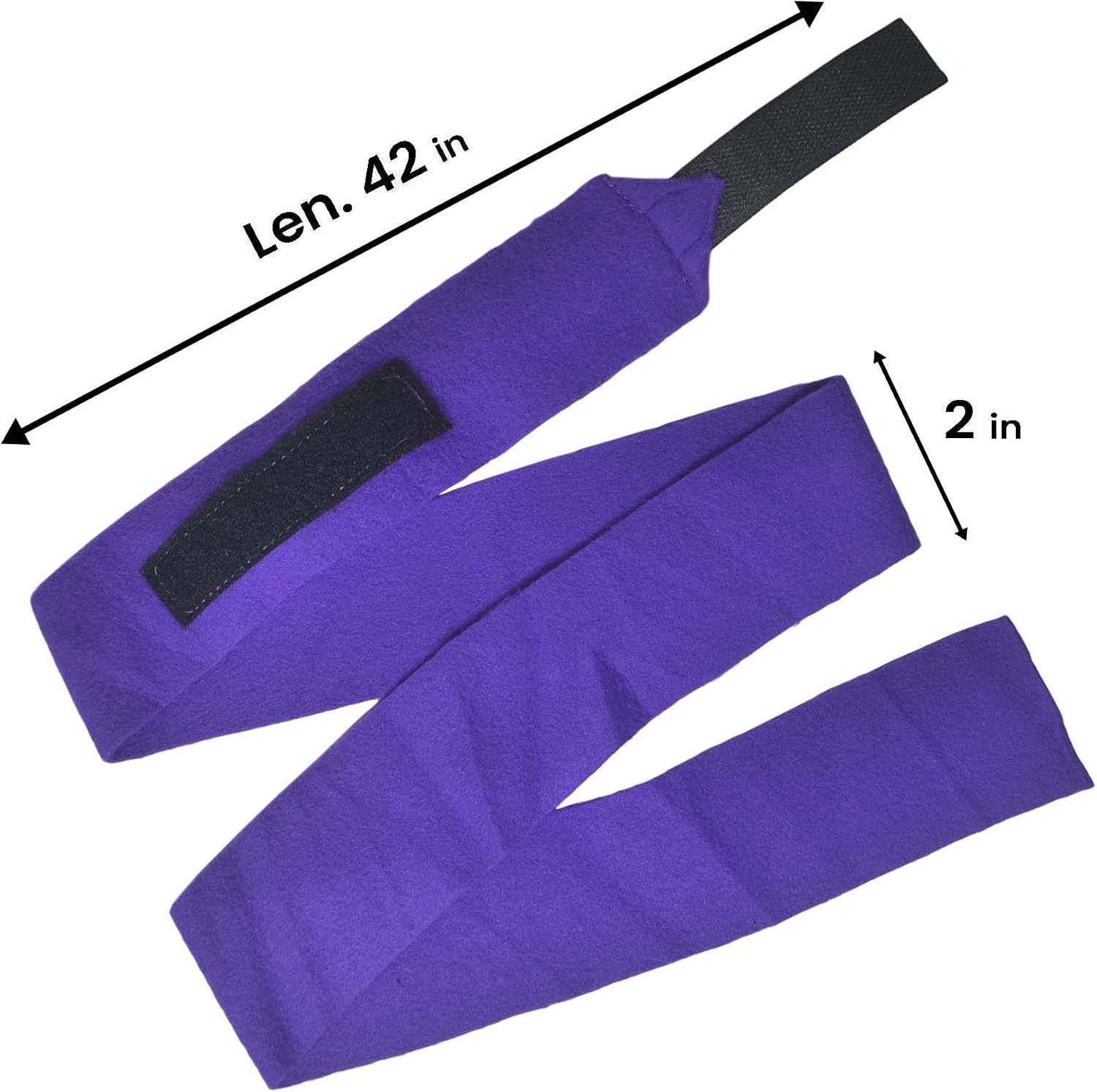 SIE Premium Dog Bandage Wrap, Soft Fleece Pet Leg Wrap with Adjustable Velcro, 42 Inch x 2 Inch Reusable Dog Support Bandage for Paw, Leg, Joint, Wound & Injury Protection (Purple)
