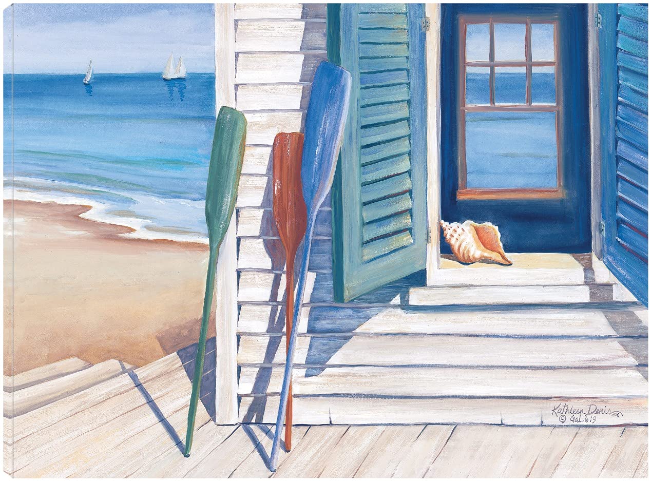 Fine Art Canvas Seashore Canvas Wall Decor by Artist Kathleen Denis for Living Room Bedroom Bathroom Kitchen Office