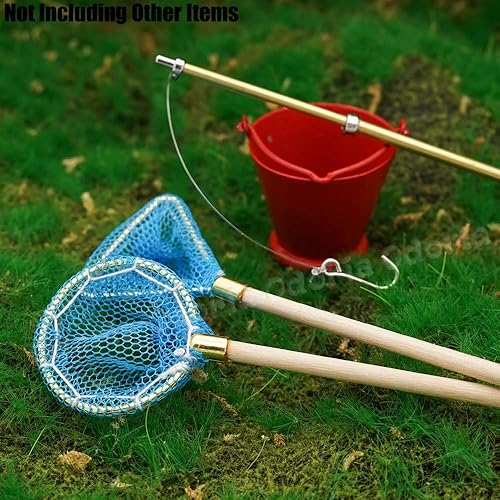 Miniatura 6 de Odoria 1/12 Redes de pesca en miniatura 2 piezas accesorios de decoración de casa de muñecas