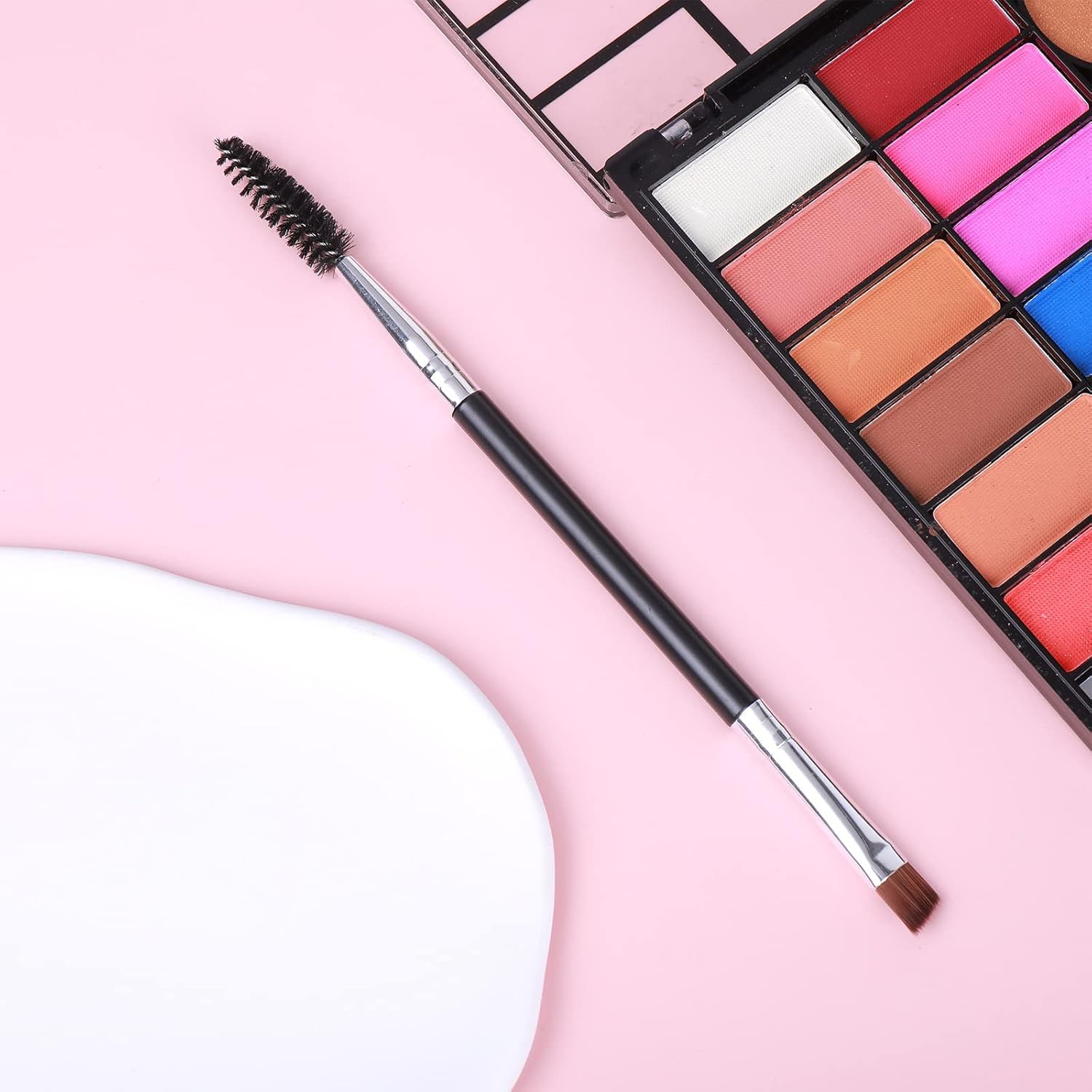 MKSL Double Angled Eyebrow Brush - Ultra Thin Professional Spoolie Makeup Tool for Women, Girls, Makeup Artists and Stylists 3
