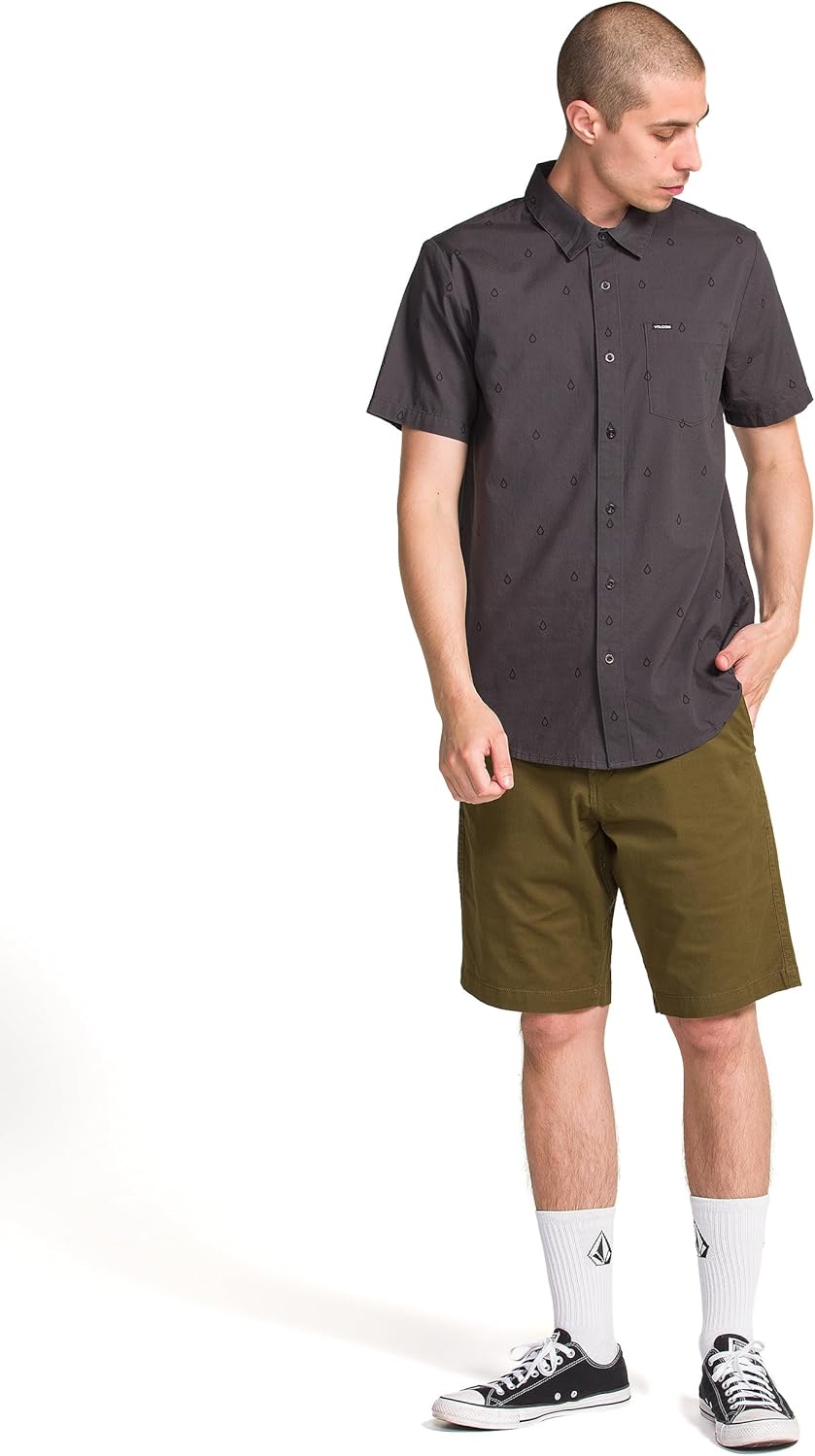 Volcom Men's Patterson Short Sleeve Button Down Woven Shirt - Image 4