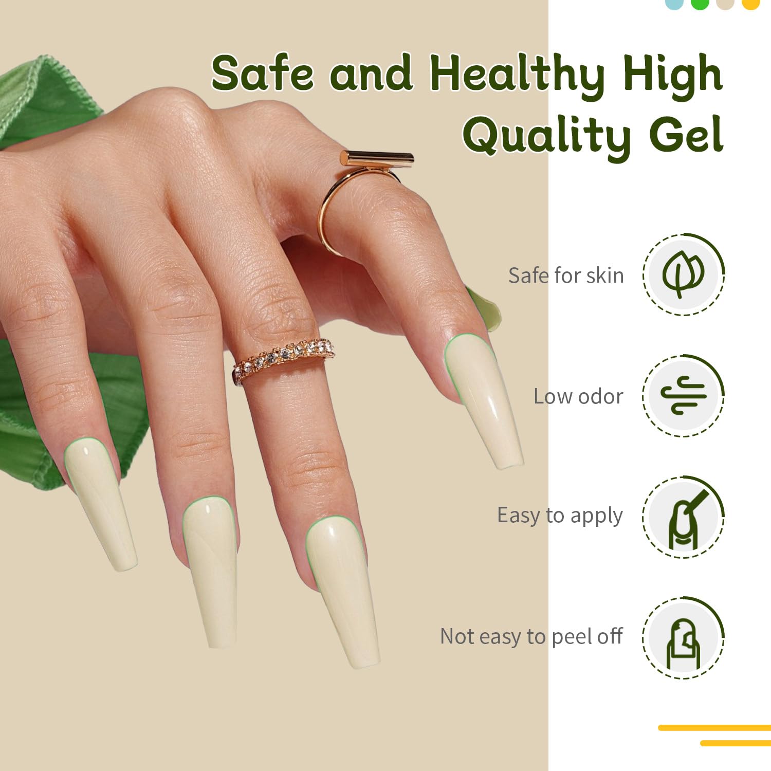 JODSONE 4 Bottiglie 10ML Primer per unghie Base Coat Top Coat Lucido ad asciugatura rapida durevole DIY Nail Art Design Regalo di lunga durata per le ragazze - 4