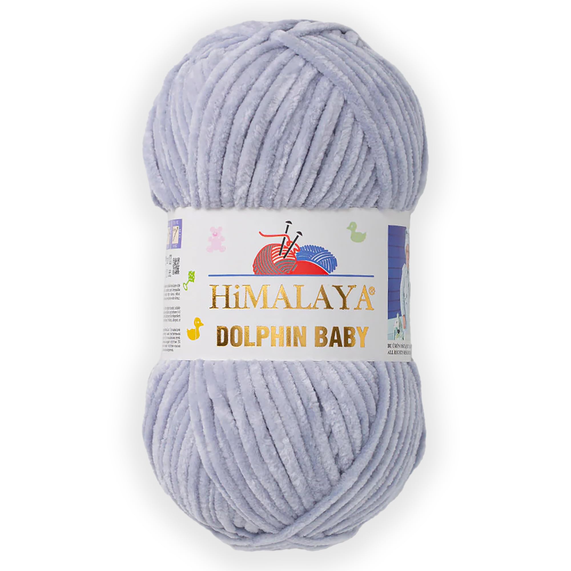 1 Skein/Pack Himalaya Dolphin Baby Chenille Yarn, Each Ball 100 gr (3.5 oz), 120 m (132 Yards), 100% Polyester, Super Bulky Baby Blanket Velvet