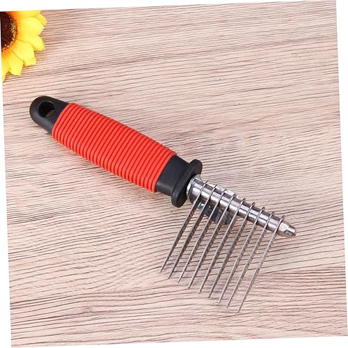 Miniatura 8 de Peinadores de pelo para hombres, peine de aseo para cabello fino, peine de acero para mascotas, peine de aseo para mascotas, peine recto, peine de