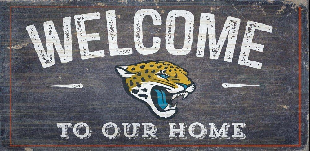 Fan CreationsWelcome Jacksonville Jaguars Distressed 6 x 12, Multi