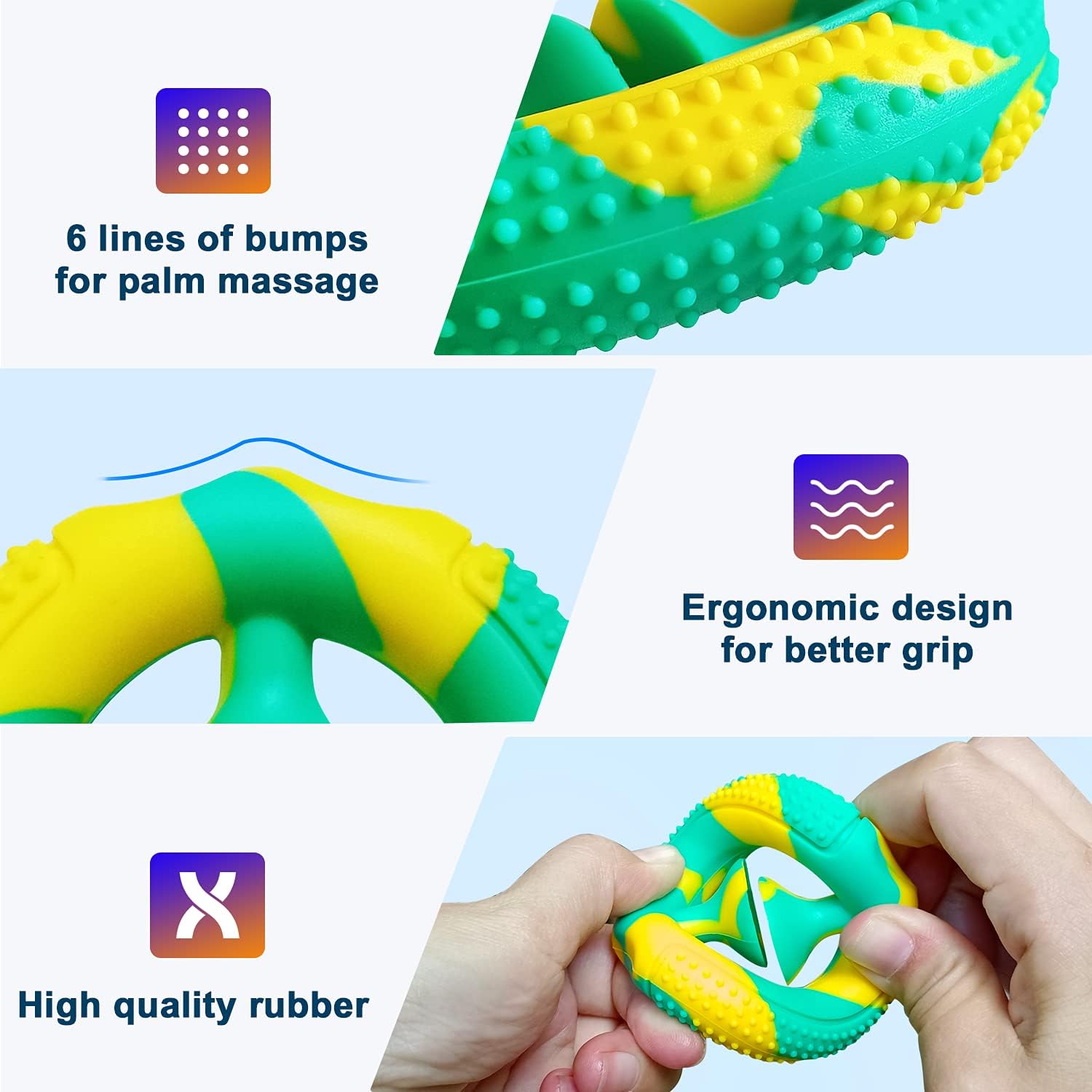Tekjoy Stress Relief Fidget Snapper Toys Silicone Grip Decompression Noise Maker Toy for Kids and Adults : Toys & Games