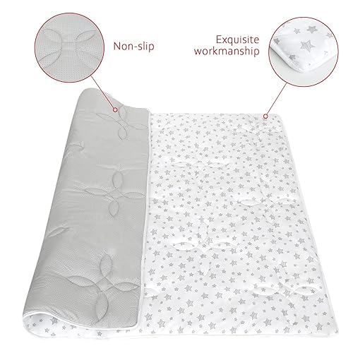 Miniatura 57 de Tapete para corralito de bebé de 47 x 47 pulgadas, tapete de una pieza antideslizante acolchado para bebé para jugar de 47 x 47 pulgadas, tapete