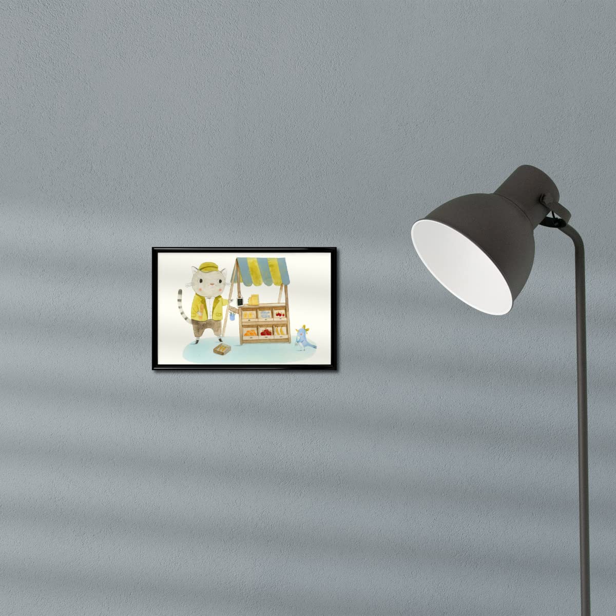 artboxONE Poster mit schwarzem Rahmen 75x50 cm Für Kinder Kaufladen - Bild kinderzimmer gemüse Hobby