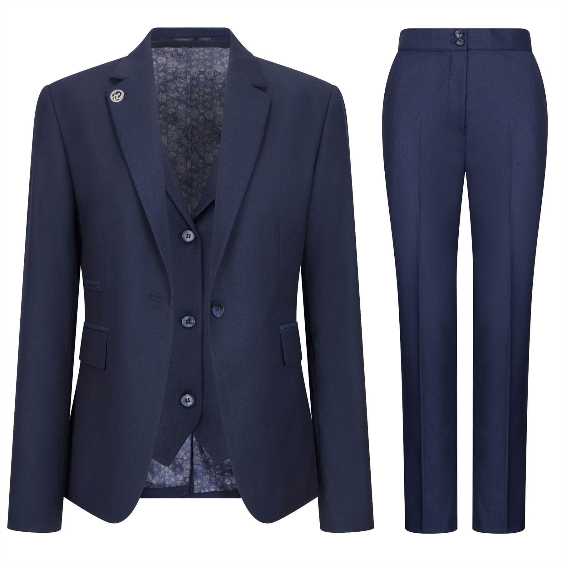 Truclothing Women's Blue Tpw-14 - 3 Piece Plain Navy Suit