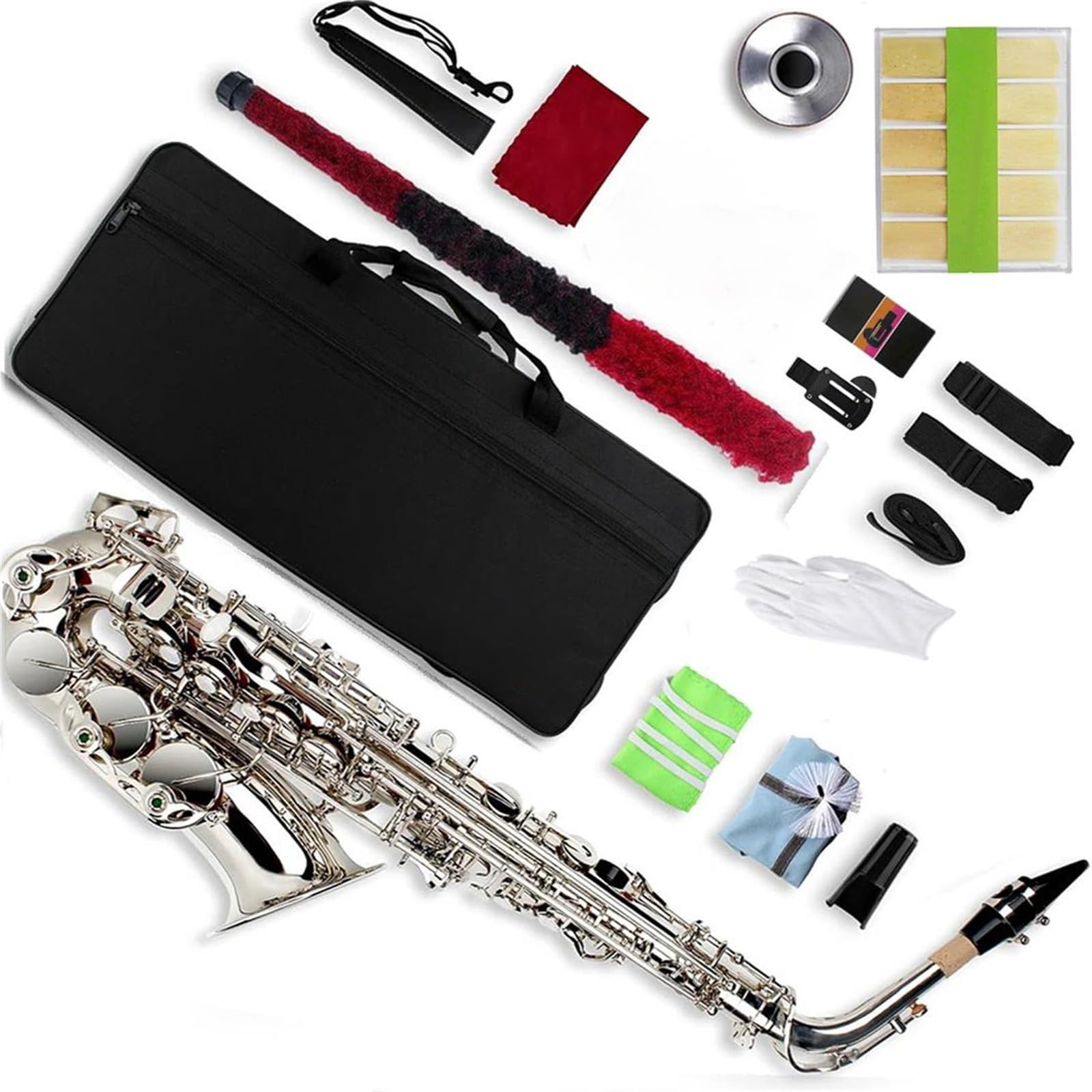 Saksofony dla miłośników muzyki Saksofon altowy Eb Instrument posrebrzany