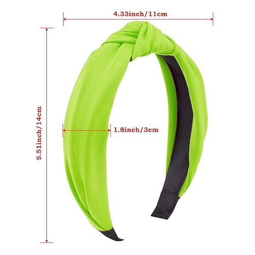 Miniatura 9 de SIQUK 15 diademas turbantes con nudo superior y nudo cruzado para mujeres y niñas