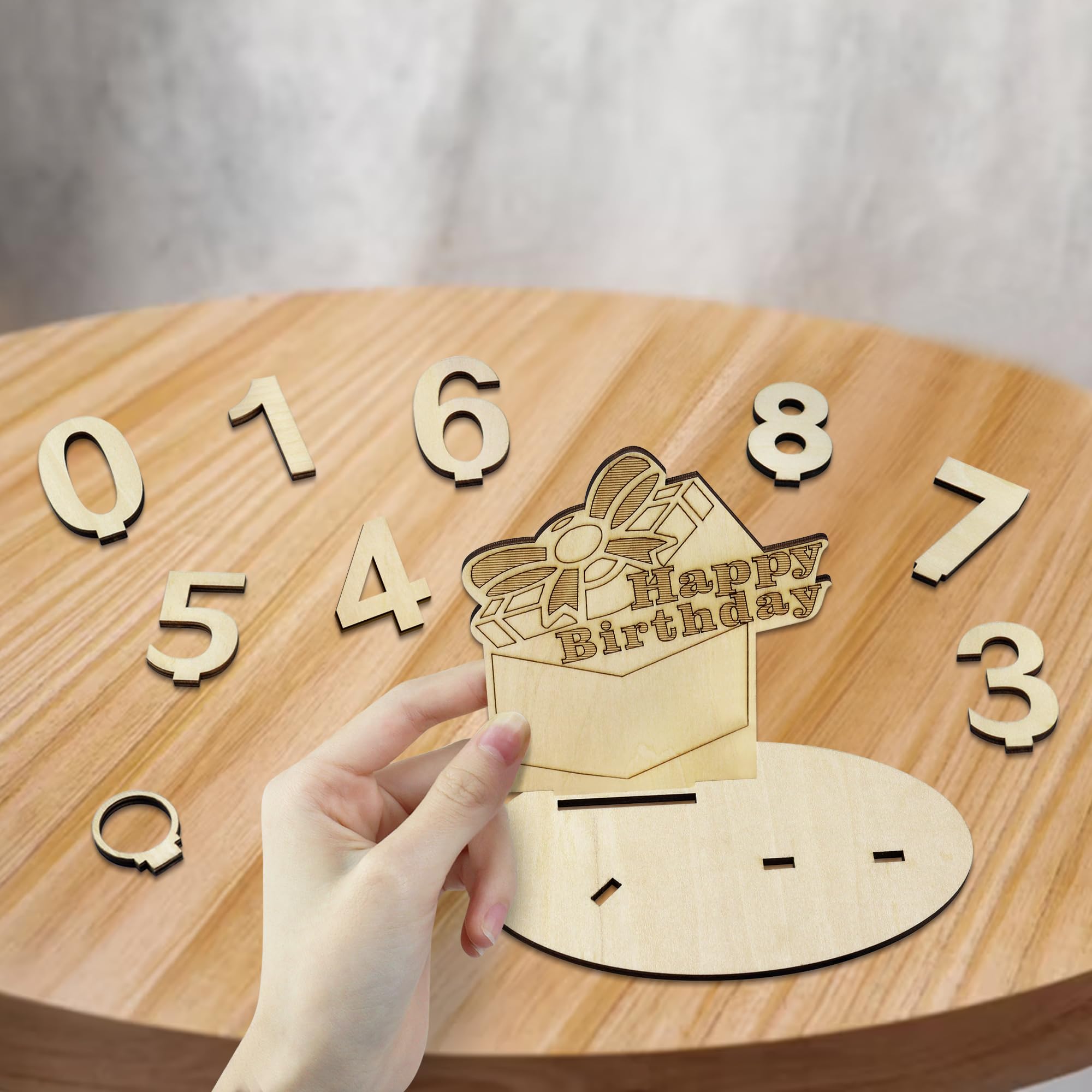 Houten Cijfers 0-9 Set van 100 Stuks voor Doe-Het-Zelf Projecten en