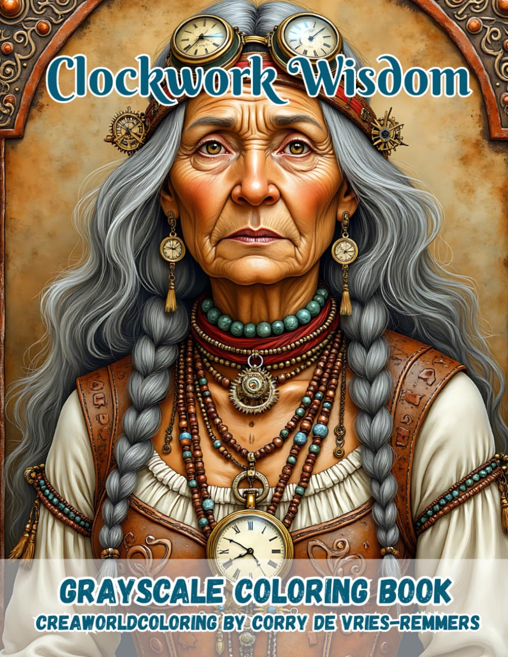 Clockwork Wisdom: A Journey Through Vintage Clockwork Characters to Color