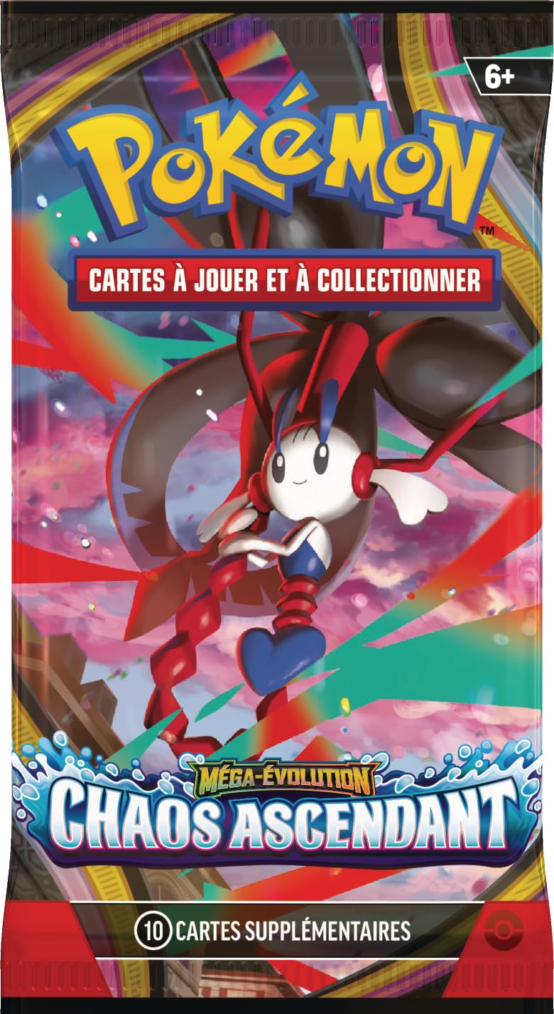 Pokémon : présentoir de boosters Méga-Évolution – Chaos Ascendant (18 boosters)