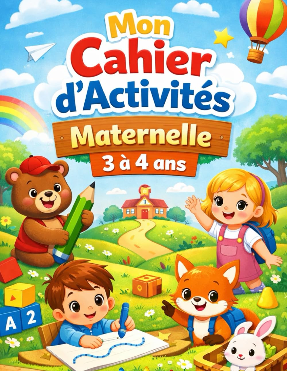 Mon Cahier d’Activités Maternelle – 3 à 4 ans: 3 à 4 ans – Graphisme, Pré-écriture, Tracés et Motricité fine