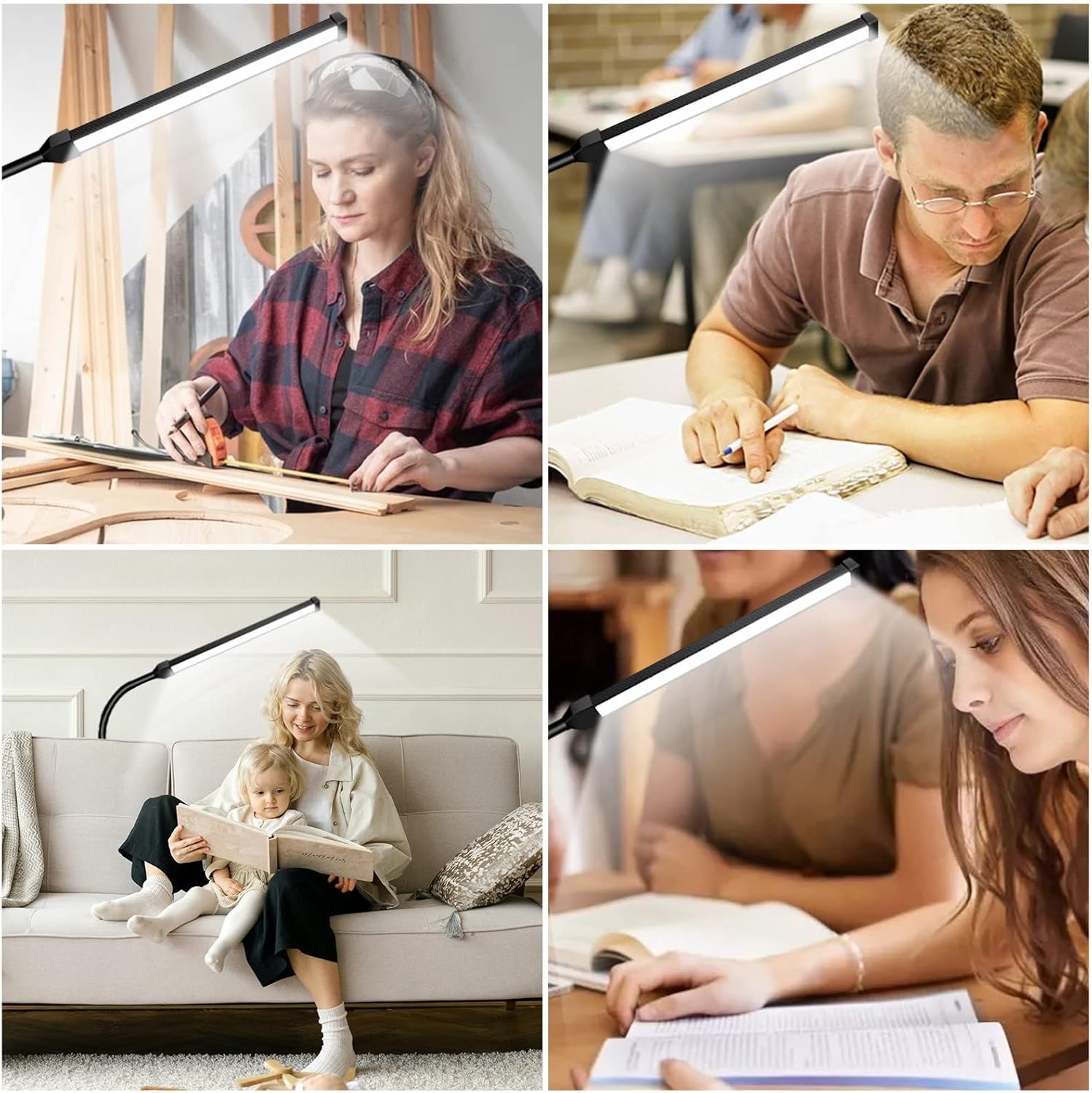 Bright LED Floor Lamp Adjustable Gooseneck Standing Eyelash Light for Eyelash Extensions tattooing Light Reading lamp