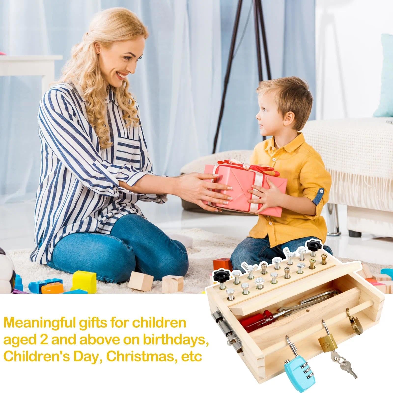 Montessori zestaw płyt z wkrętakami, drewniana deska do wkręcania, Busy Board drewniana zabawka, zabawka Montessori od 3 4 5 lat, zabawka motoryczna zabawka edukacyjna zabawka dla dzieci prezenty dla
