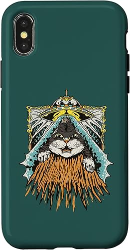 Miniatura 7 de Funda retro para iPhone 13 Pro Max Alien Abduction Cat Funny Kitty Outer Space Aliens