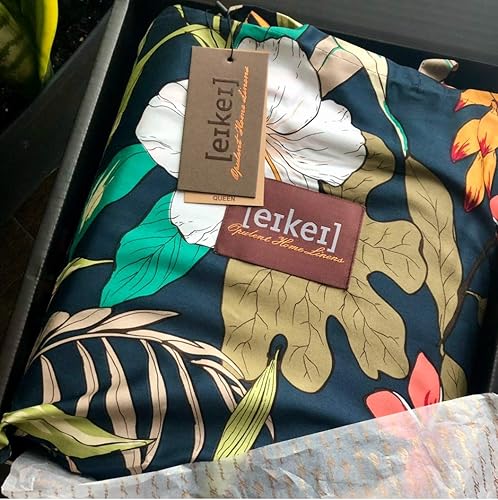 Miniatura 4 de Eikei - Juego de funda de edredón de algodón egipcio con diseño minimalista estilo retro zen asiático y diseño botánico reversible, tamaño