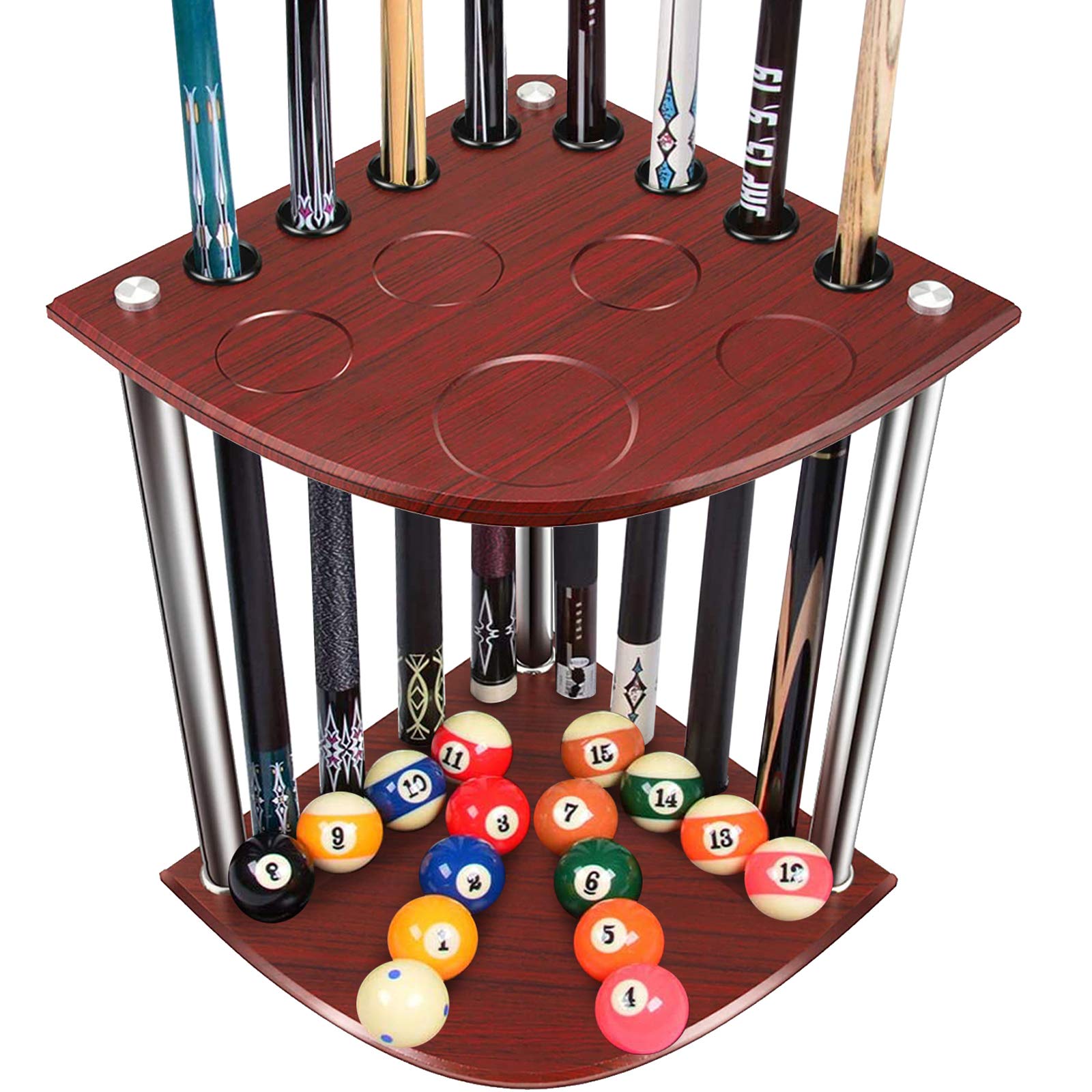 Buy KACSOO 8 Hole Pool Cue Rack, Cue Rack Floor Stand, Billiard Stick