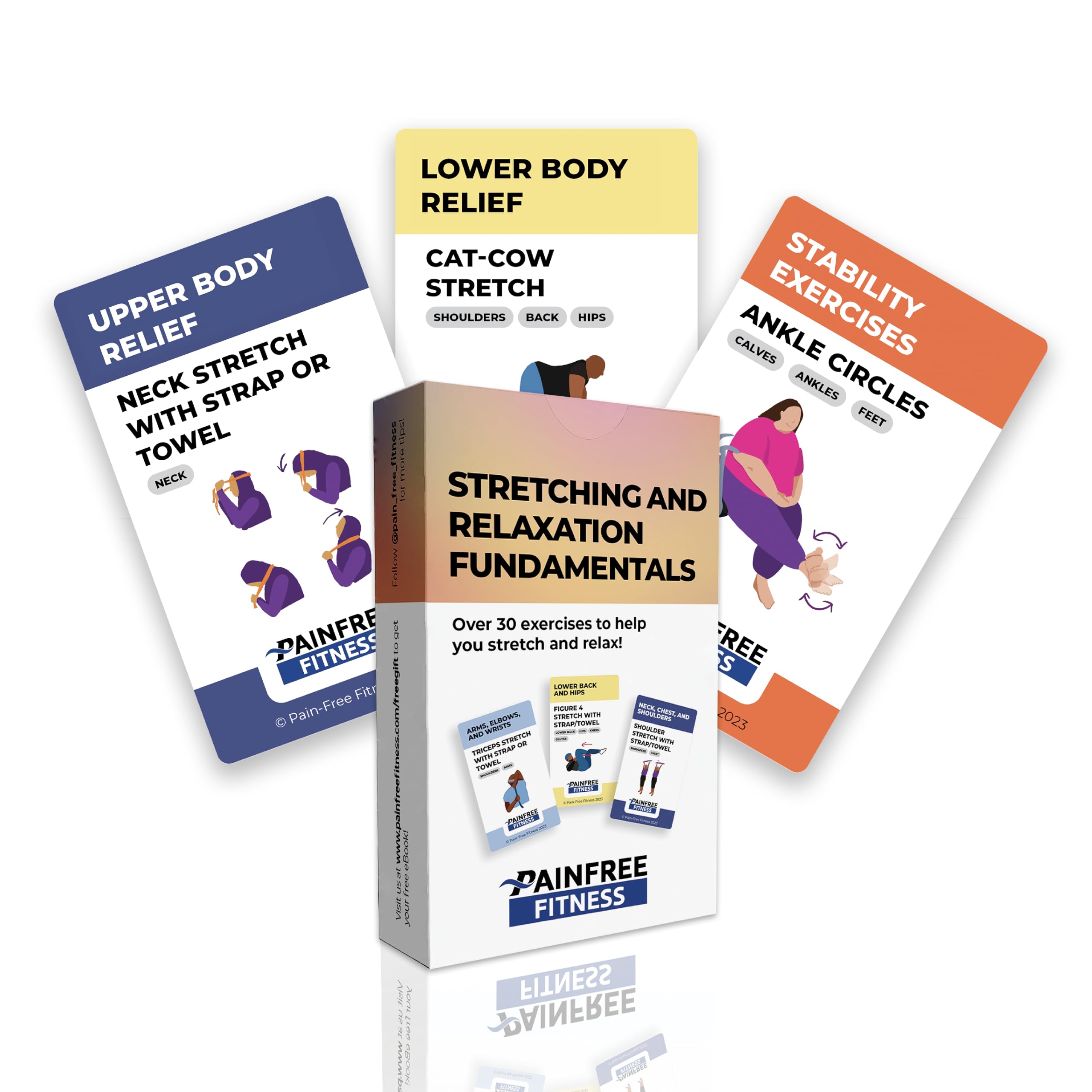 Exercise Flash Cards - Workout Cards Deck - Exercise Cards for Home Workouts Women & Men