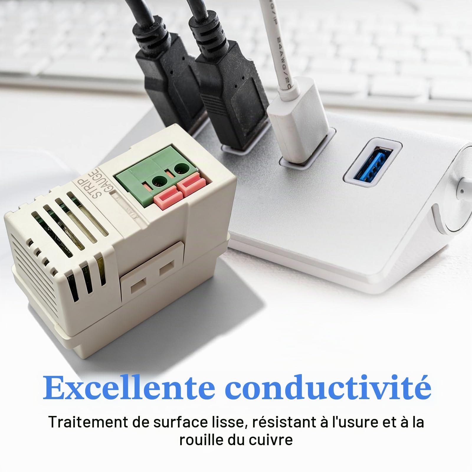 Lot de 5 Module Alimentation USB, Transformateur 220V vers 5V 2.1A, Modules d’Alimentation Encastrés USB pour Smartphones