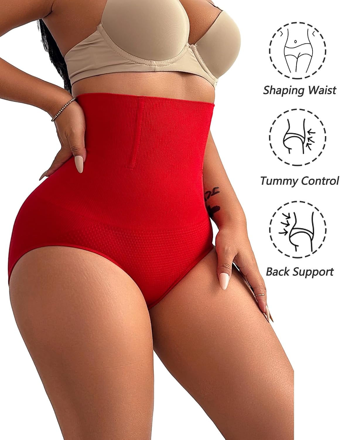 VENDAU Tummy Control Shapewear - Women's Compression Underwear with Tummy Tuck & Panty Shaper