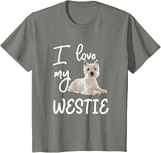 West Highland Terrier Dog, I Love My Westie T-Shirt