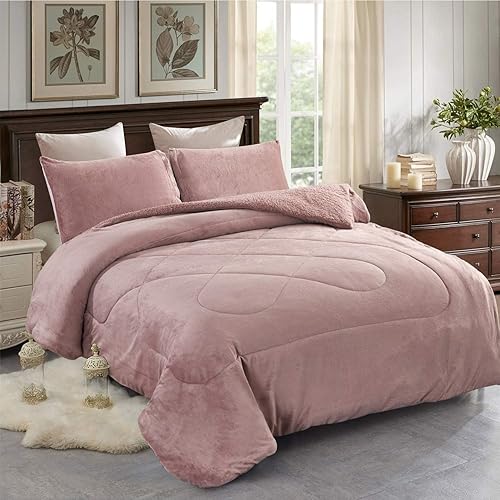 Manta de lana JML, manta de Sherpa de 3 piezas, muy suave, cálida, estilo coreano, reversible, manta de borrego para el invierno estampada