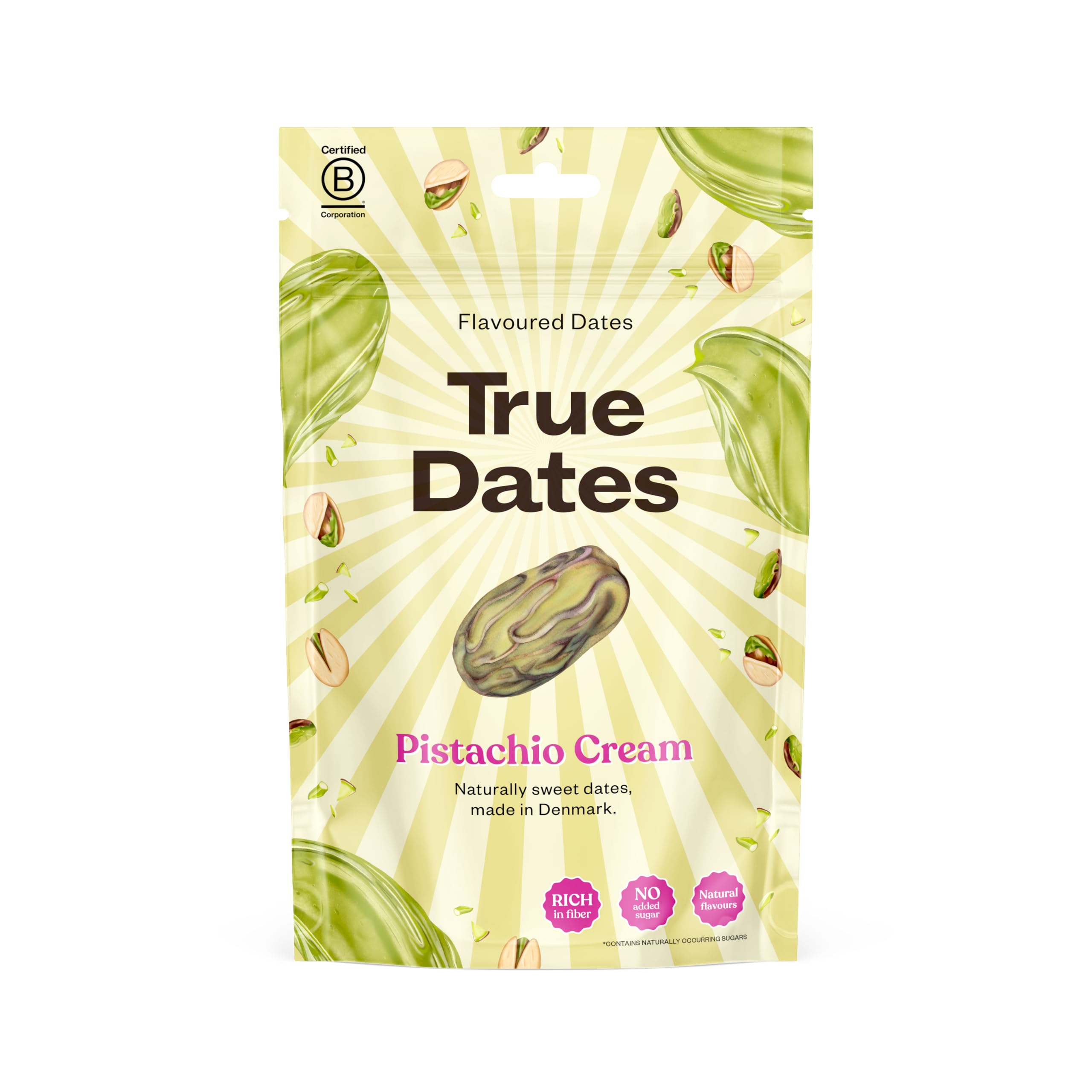 True Dates - PISTACHIO CREAM | naturally flavoured sweet dates | No added sugar, Vegan, Palm Oil Free | 100 g