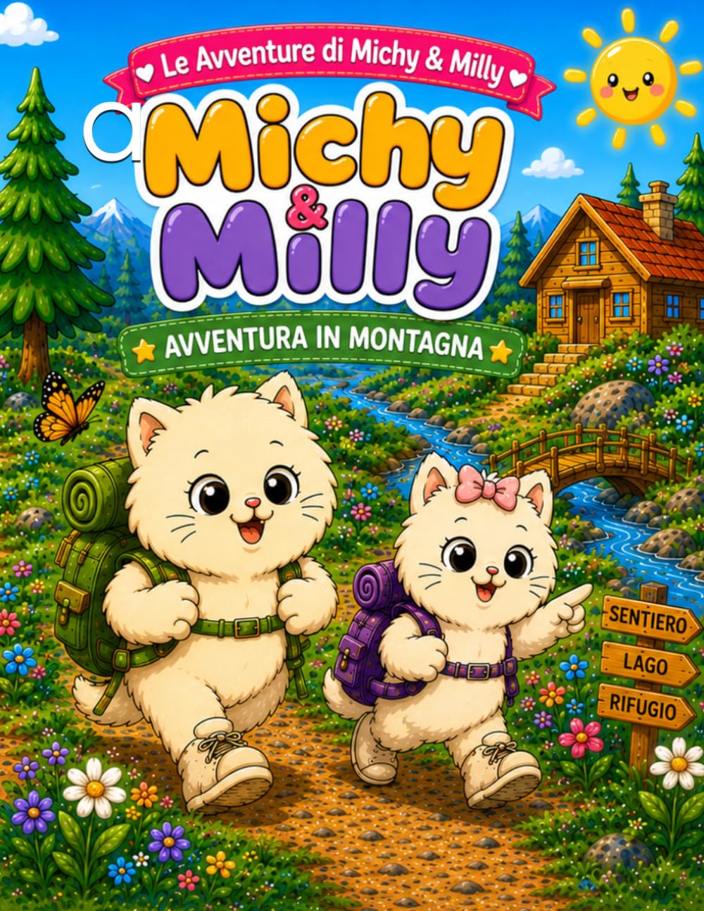 Michy & Milly Avventura in montagna: Libro da Colorare per Bambini con Parole in Inglese | Impara 45 Vocabulary Words tra Natura, Montagna e Avventura (Le avventure di Michy e Milly)