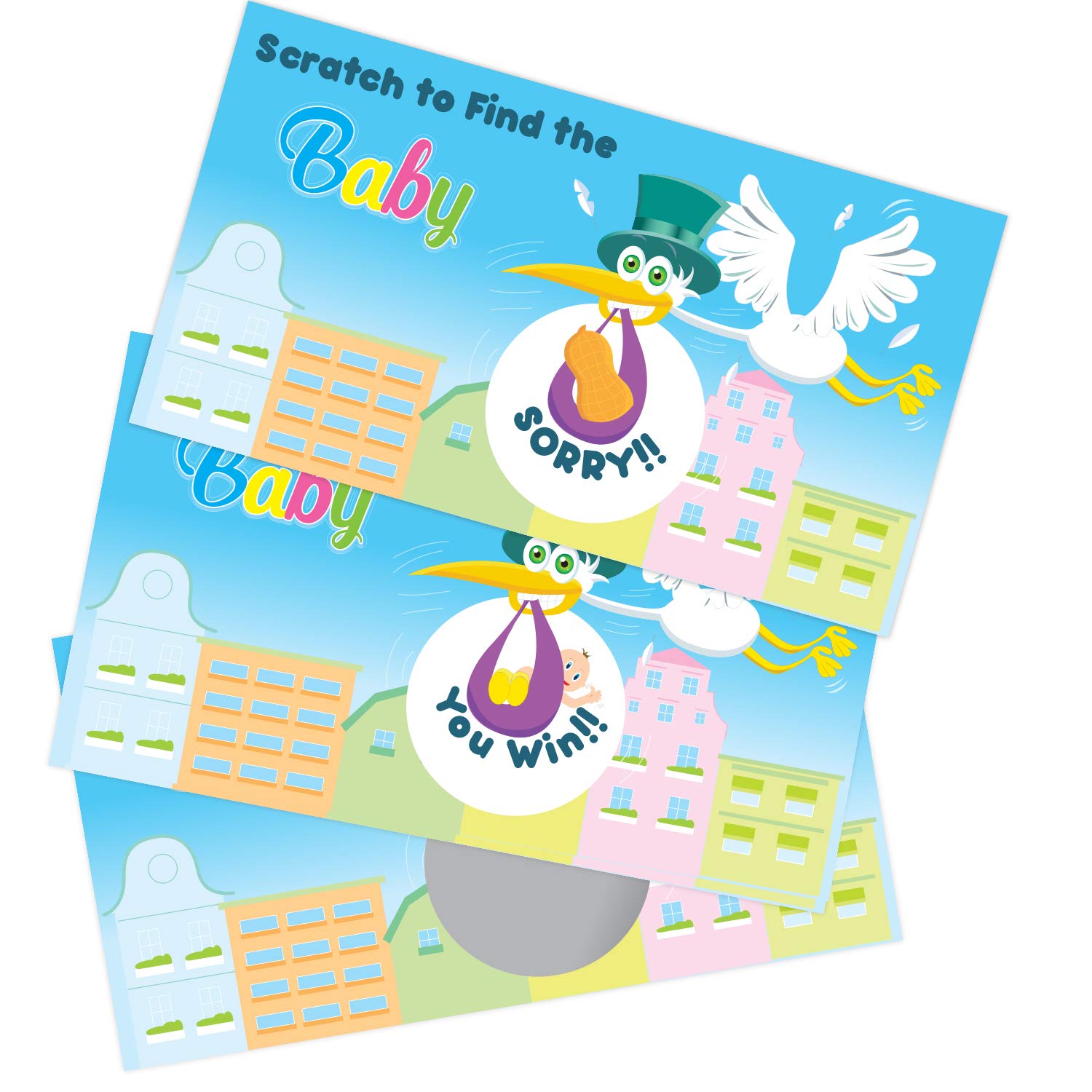 Buy 24 Baby Shower Scratch off Game Lottery Ticket Raffle 2 winners