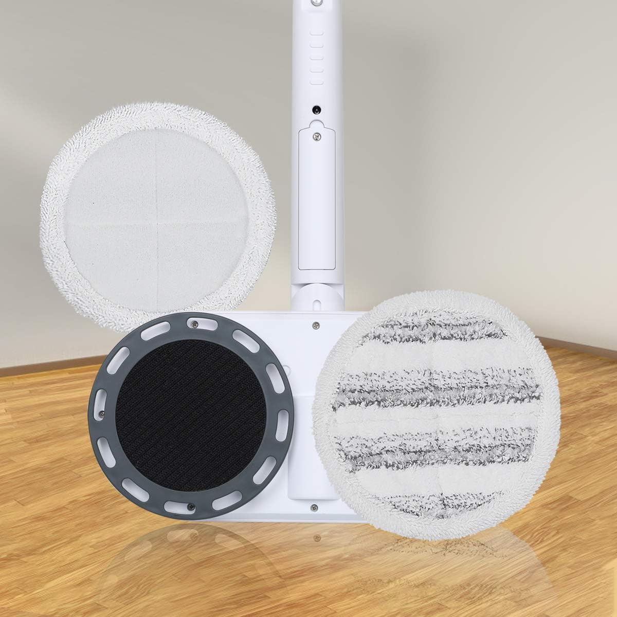 OGORI 4 Pack Electric Mop Pads Microfiber Spin Mop Refills Easy Cleaning, 6.5inch