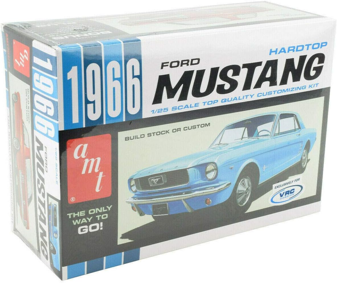 AMT/VRC Hobbies 1966 Ford Mustang Hardtop 1:25 Scale Plastic Model Car Kit 704