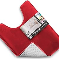 Vista 18 de Clara Clark - Tapete para baño, de espuma viscoelástica, terciopelo y felpa ultra suave, antideslizante, lavable a máquina y de secado rápido, de 17