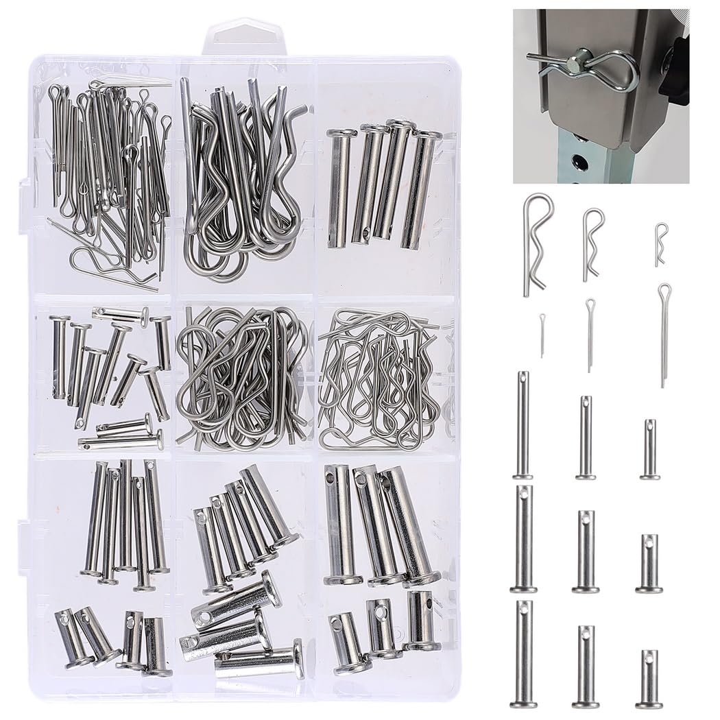 Goupilles de chape M6 M8 et clips d'attelage fendus pour liaison mécanique de remorque