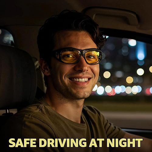 Miniatura 7 de Myiaur Gafas de visión nocturna para hombres y mujeres, ajuste polarizado sobre gafas de conducción envolventes, antirreflejos y protección UV400
